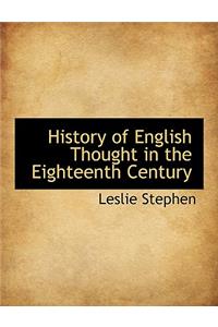 History of English Thought in the Eighteenth Century
