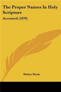 Proper Names In Holy Scripture