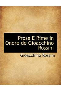 Prose E Rime in Onore de Gioacchino Rossini