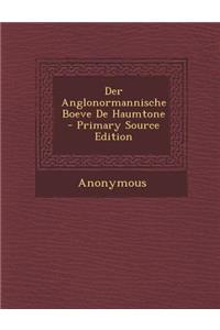 Der Anglonormannische Boeve de Haumtone