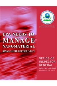 EPA Needs to Manage Nanomaterial Risks More Effectively