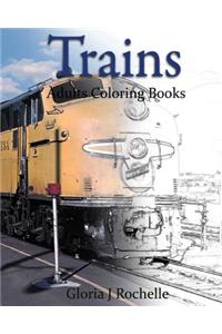 Trains Adults Coloring Book