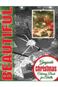 Beautiful Grayscale Christmas Coloring Book for Adults