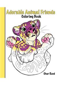 Adorable Animal Friends Coloring Book