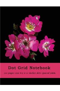 Dot Grid Notebook 120 Pages Size 8.5 X 11 Inches Dots Spaced 5mm.