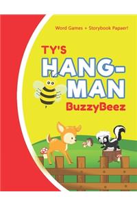 Ty's Hangman: Blank Hang Man Fun Puzzle Book + Storybook Activity Paper - Help Kids Learn to Spell Improve Vocabulary Letter Spelling Memory Logic Skills Creativi