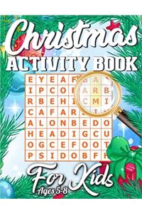 Christmas Activity Book For Kids Ages 5-8