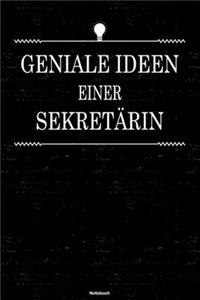 Geniale Ideen einer Sekretärin Notizbuch