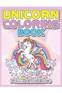 Unicorn Coloring Book for Kids Ages 4-8