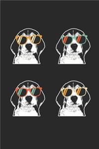 Beagle Notebook - Retro Beagle With Sunglasses Journal - Beagle Diary
