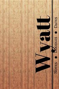 Manly Masculine Notebook with Personalized Monogram Wyatt