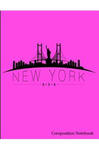 New York USA Composition Notebook