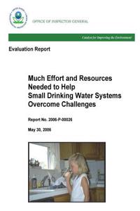 Much Effort and Resources Needed to Help Small Drinking Water Systems Overcome Challenges