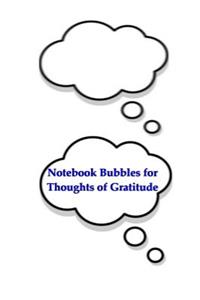 Notebook Bubbles for Thoughts of Gratitude