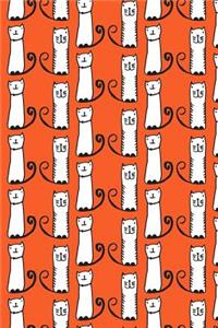 Journal Notebook For Cat Lovers Funny Tall Cats Pattern 7
