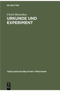 Urkunde Und Experiment
