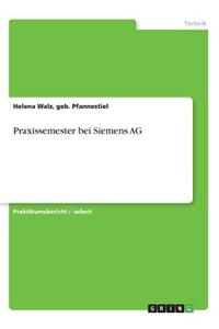 Praxissemester bei Siemens AG