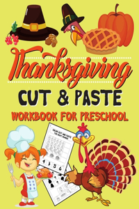Thanksgiving Cut & Paste Workbook for Preschool