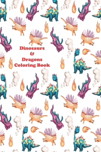 Dinosaurs And Dragons Coloring Book