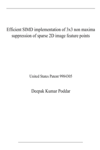 Efficient SIMD implementation of 3x3 non maxima suppression of sparse 2D image feature points