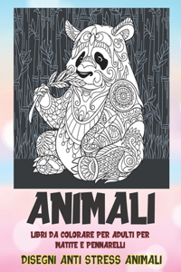 Libri da colorare per adulti per matite e pennarelli - Disegni Anti stress Animali - Animali