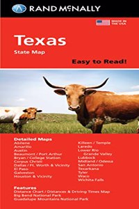 Rand McNally Easy to Read Folded Map: Texas State Map