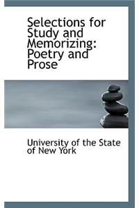 Selections for Study and Memorizing