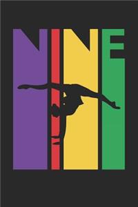 Gymnastics Notebook for 9 Year Old Boys and Girls - Colorful Gymnastics Journal - 9th Birthday Gift for Gymnast Diary