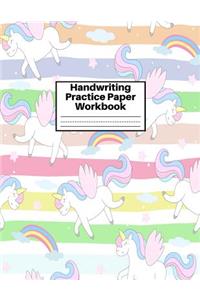 Handwriting Practice Paper Workbook