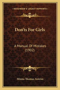 Don'ts For Girls