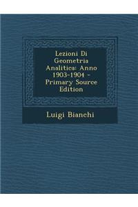 Lezioni Di Geometria Analitica
