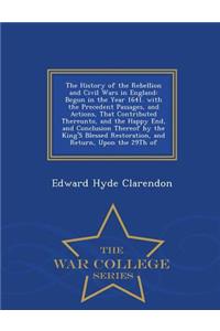 History of the Rebellion and Civil Wars in England
