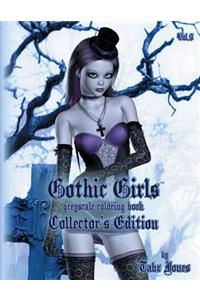Gothic Girls Grayscale Coloring Book