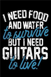 I Need Food And Water To Survive But I Need Guitars To Live