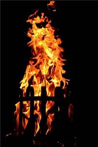 Bonfire with Flames Reaching High Journal
