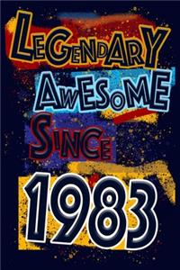 Legendary Awesome Since 1983 Notebook Birthday Gift