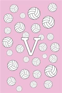 V Volleyball Notebook