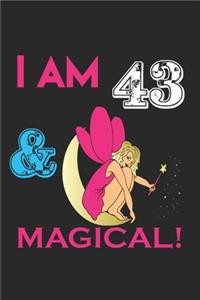 i Am 43 Notebook & Magical ! Birthday Gift