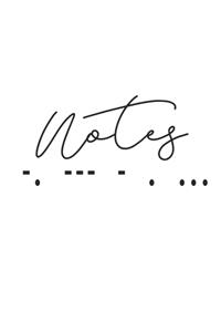 Notes in Morse Code 100 sheet Notebook/Composition Book