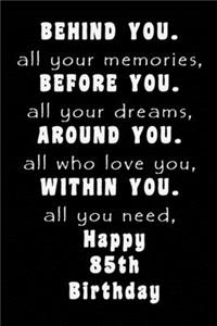 Behind You All Your Memories Before You All Your Dreams Happy Birthday