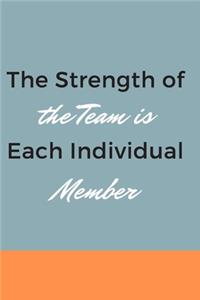 The Strength of the Team is each Individual Member.