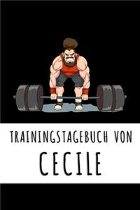 Trainingstagebuch von Cecile: Personalisierter Tagesplaner für dein Fitness- und Krafttraining im Fitnessstudio oder Zuhause