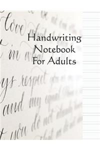 Handwriting Notebook for adults