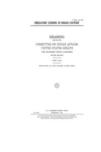 Predatory lending in Indian country