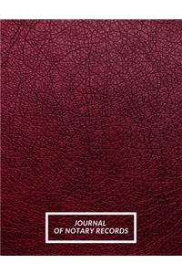 Journal of Notary Records