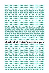 book full of m's & n's with a unique u