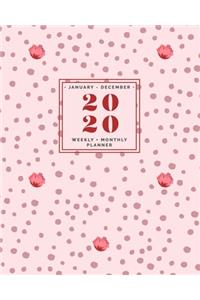 January - December - 2020 Weekly + Monthly Planner