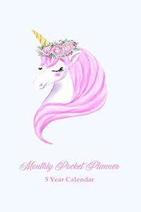 Monthly Pocket Planner 5 Year Calendar
