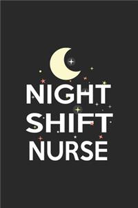 Night Shift Nurse: A Lined Ruled Paper Composition Book Journal for Nurses, RN's, LVN's, LPN's and Nursing Students Blue/Navy Cute Nurse Appreciation Week Gifts for He