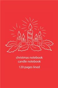christmas notebook candle notebook